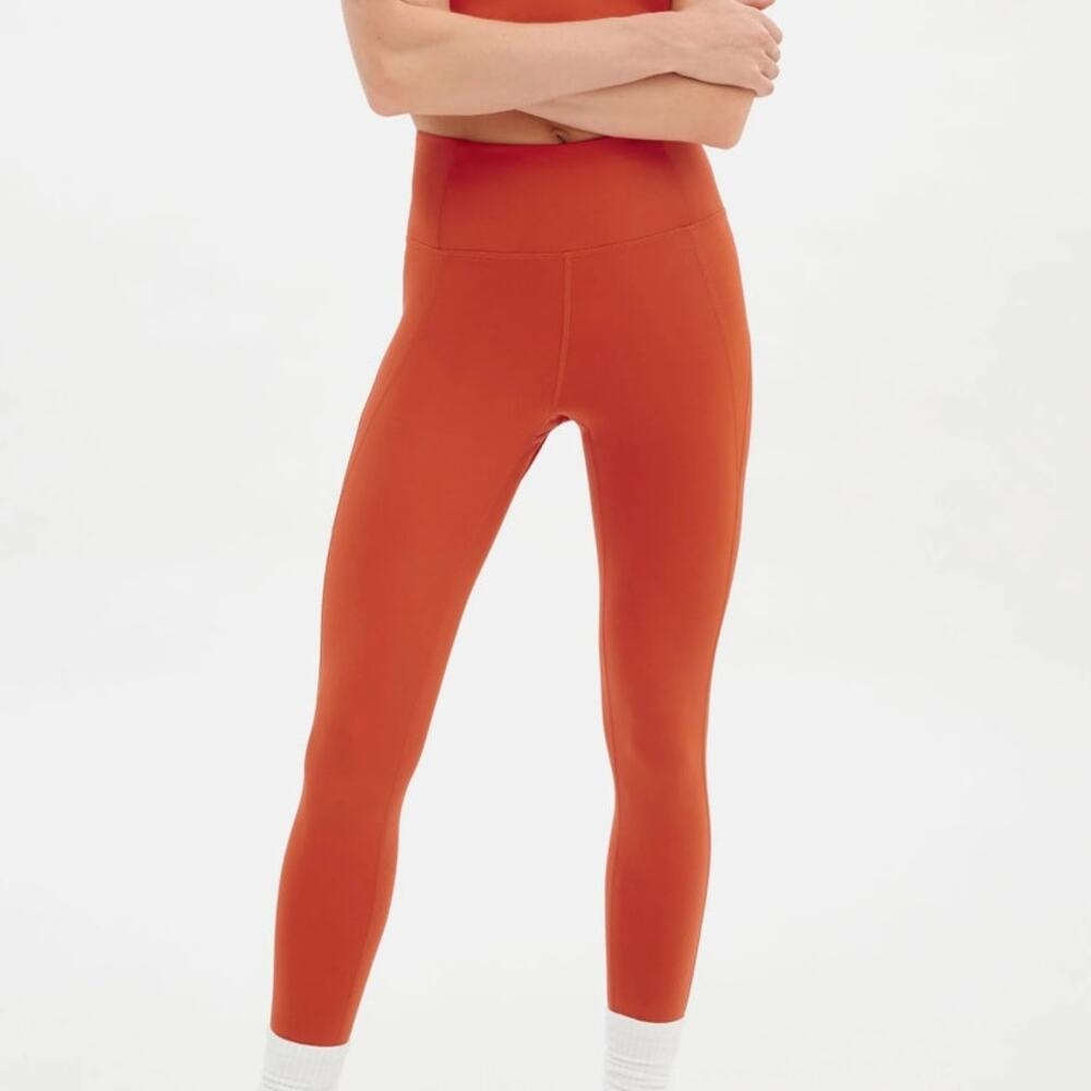 girlfriend collective | burnt orange women’s athletic leggings sz S